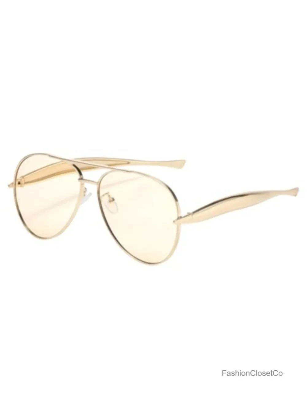 Oversized Pilot Sunglasses for Women Retro Frog Eye Metal Frame UV400 Shades